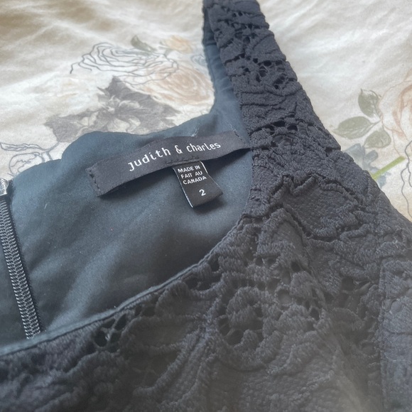 Immaculate Judith & Charles fine dentelle little black dress - Picture 3 of 6